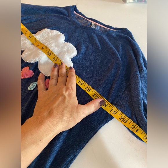 Super soft pajama set with fuzzy white cloud. NWOT sparkly fabric PJs XL - Picture 16 of 16